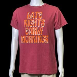 Off-White Virgil Abloh Main Label Late Nights Early Mornings Art Dad Shirt XS